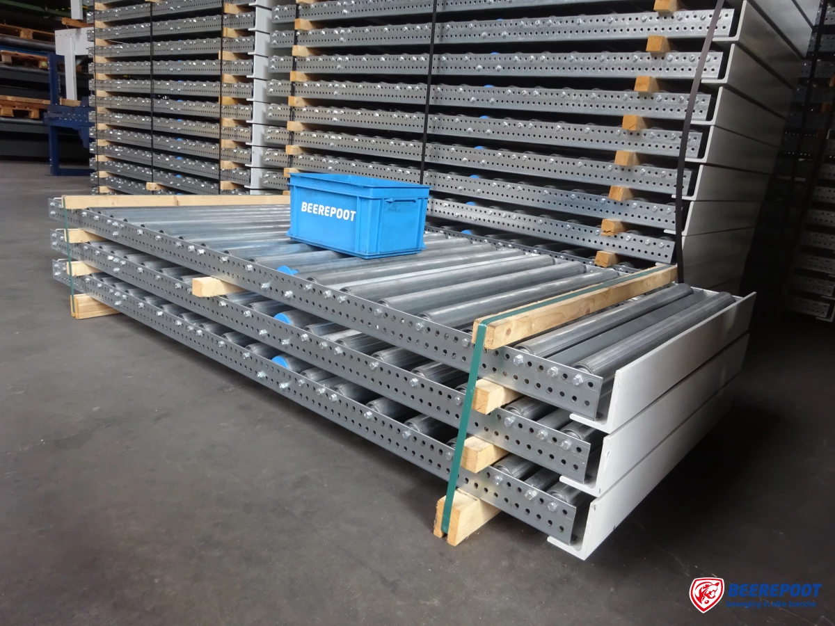 Rollenbaan, pallets